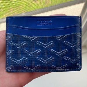 Blue Goyard Card Holder